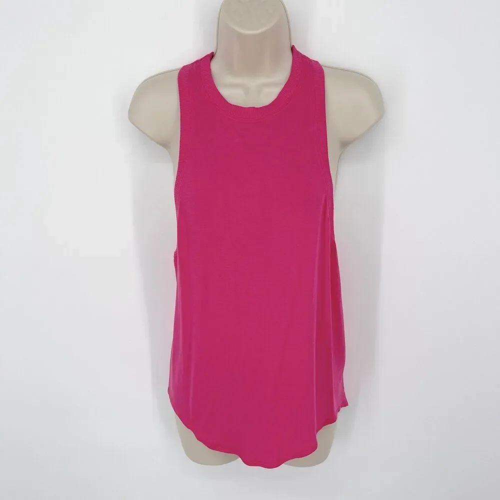 Free People Movement Take You There Punch Crush Pink Racerback Tank Top NEW XS/S